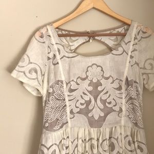 NWT Ivory Anthropologie Dress